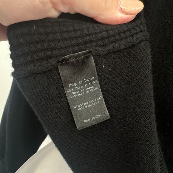 Rag & Bone/ Jean Women's Size Small Pullover Wool Knit Sweater Black - Picture 15 of 16